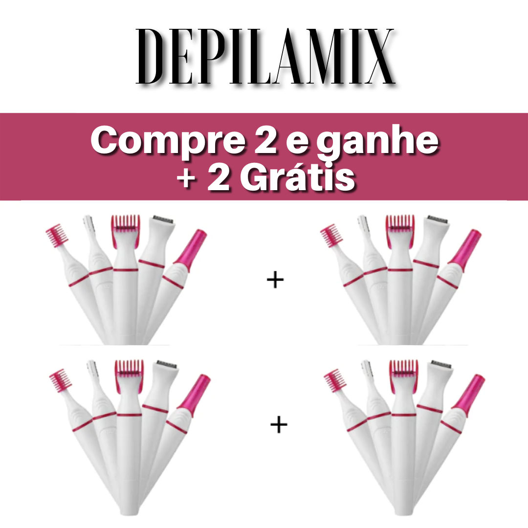 (🔥PROMOÇÃO DE OUTONO 50% DE DESCONTO🌟) DepilaMix - Máquina 5 em 1 Compre 2 e Ganhe +2 Grátis