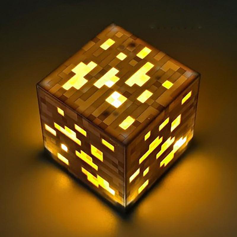 Abajur Personalizado Minecraft - Lumibox Amarelo