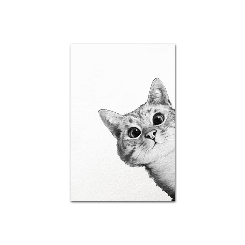Arte de parede do gato sorrateiro Estilo 2