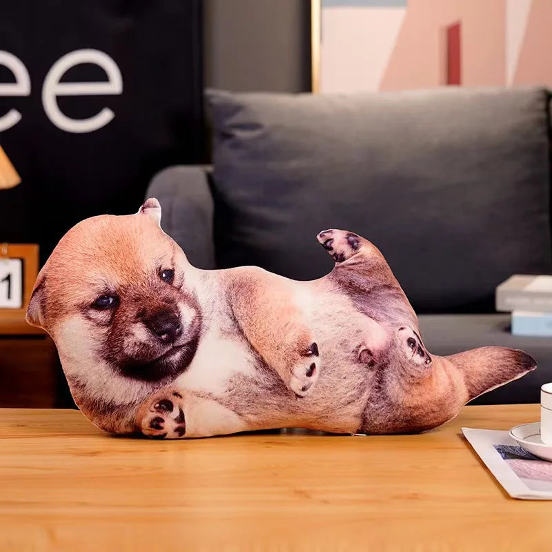 Almofada Realista de Cachorro 3D Baby Dog