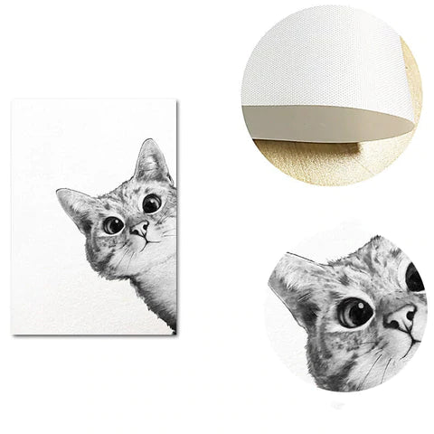 Arte de parede do gato sorrateiro