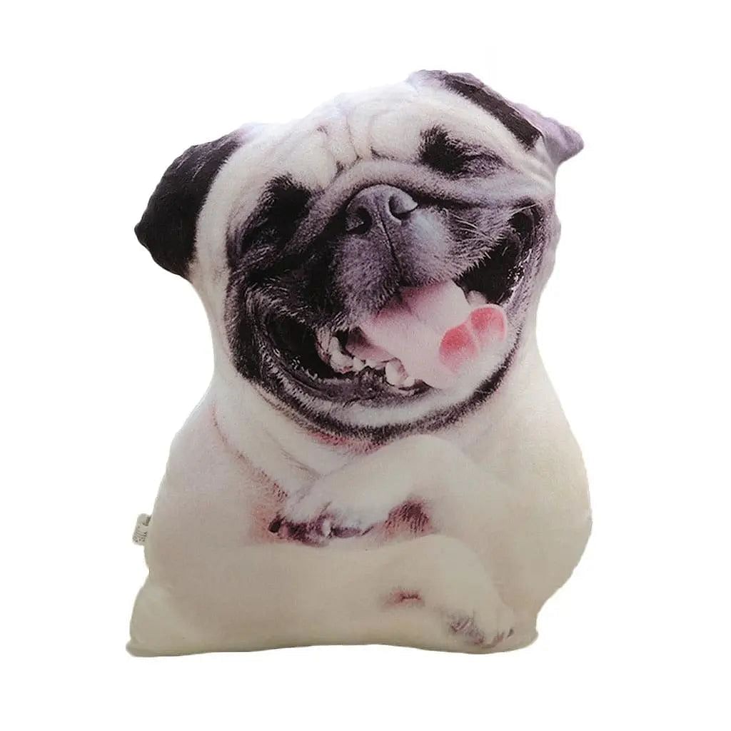 Almofada Realista de Cachorro - 3D Puppy Pug
