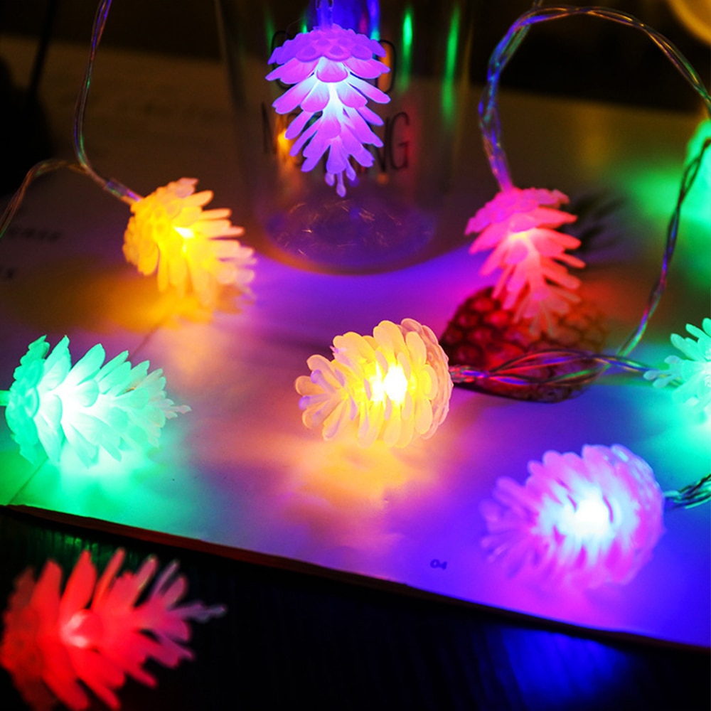 Pinhos de LED Decoração Natal Colorido