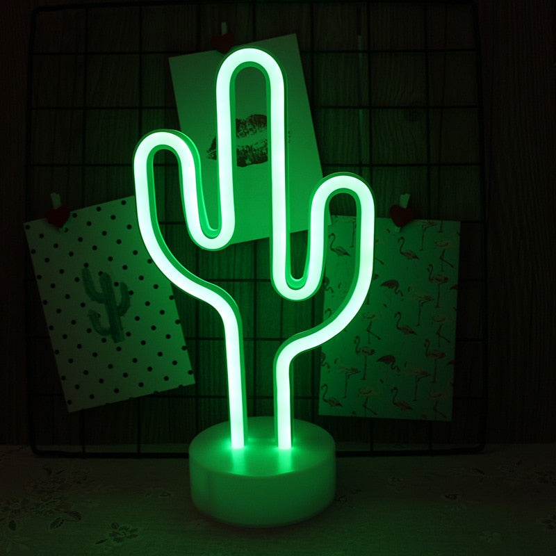 Figuras de néon tridimensional - Vigor Cactus