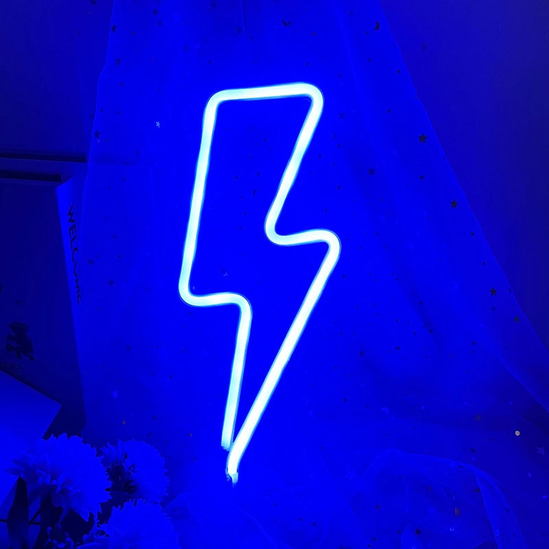 Figuras de néon tridimensional - Vigor Flash Azul
