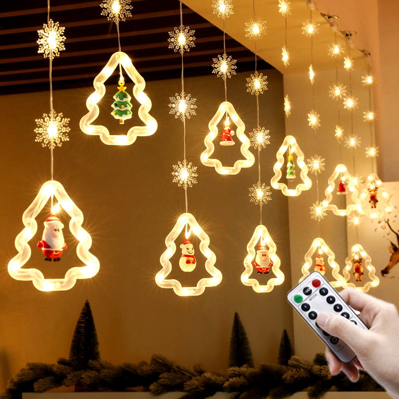 LED Magia do Natal Árvore de Natal com Flocos de Neve